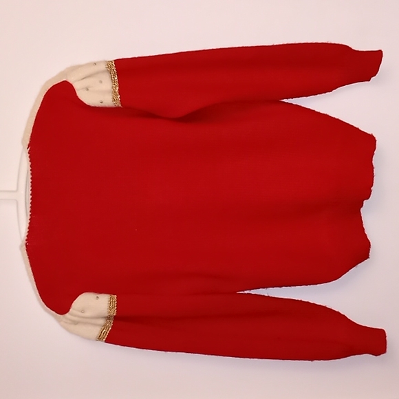 Vintage Dana Scott Embellished Hoilday Ugly Christmas Sweater New Years Eve Sz L - Picture 5 of 9